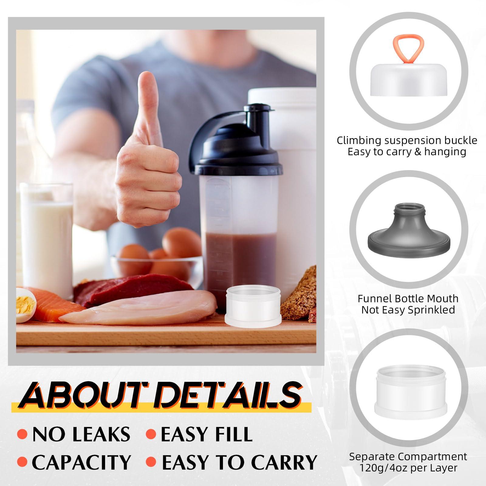 Meal Prep Protein - 2Pcs Protein Containers Food Storage Jars
