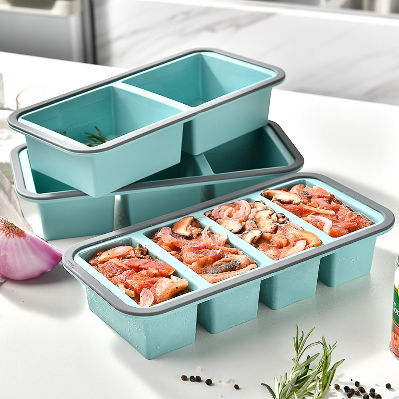 Meal Prep Ideas - Large Ice Cube Freezer Molds-Soup,Silicone Freezer