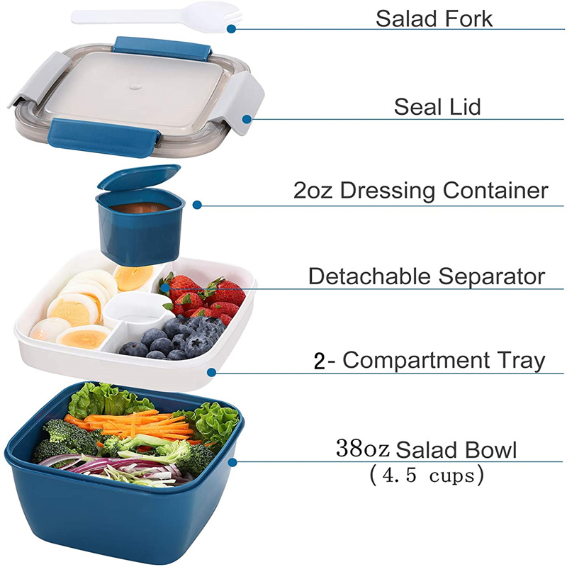 Portable Salad Lunch Container - огляд і ціна Salad Container Jar