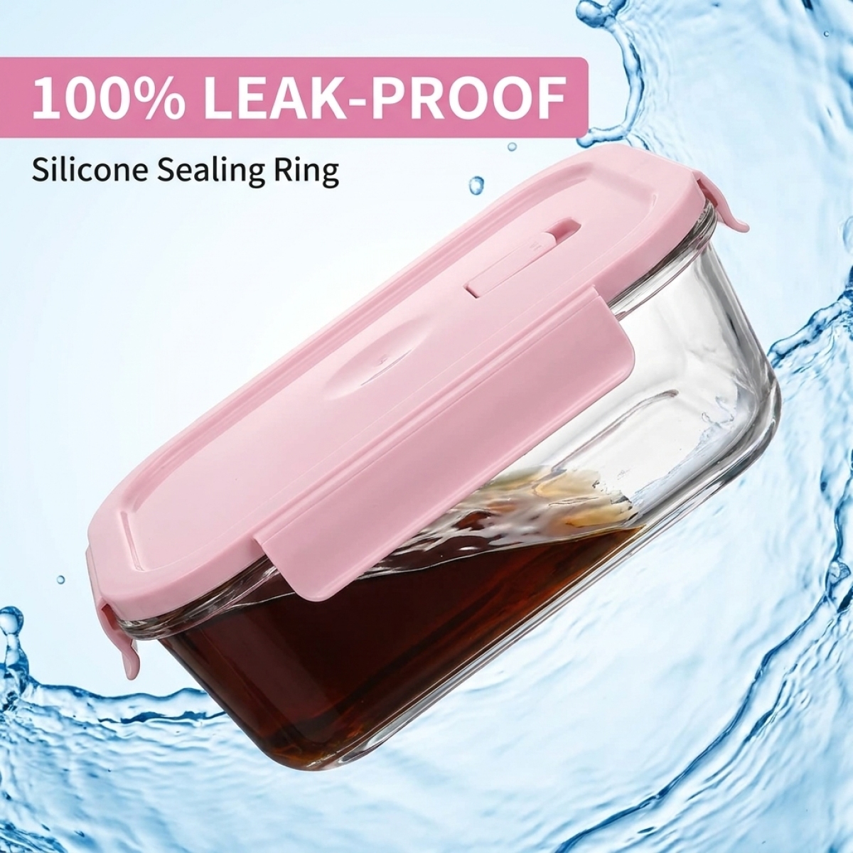 Cute Pink Glass Meal Prep Cont - огляд і ціна Meal Prep Oven Safe Containers