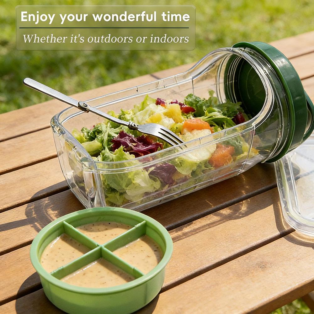 Leakproof Plastic Salad Box wi - огляд і ціна Salad Container Jar