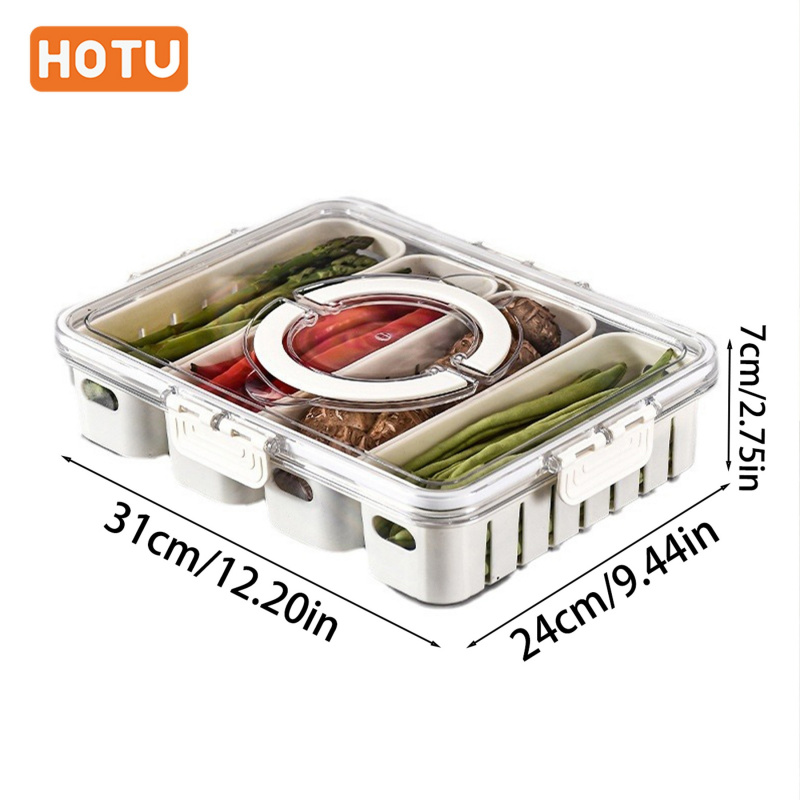 4-Section HOTU Fridge Containe - огляд і ціна Meal Prep Veggie