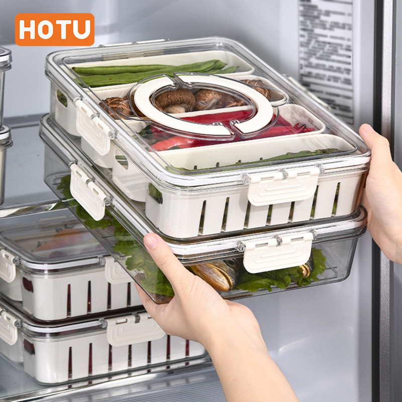 4-Section HOTU Fridge Containe - огляд і ціна Meal Prep Veggie