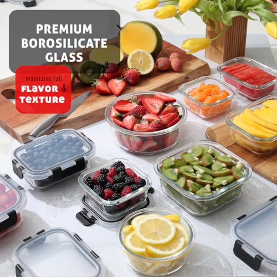 Glass food storage containers  - огляд і ціна Meal Prep Oven Safe Containers