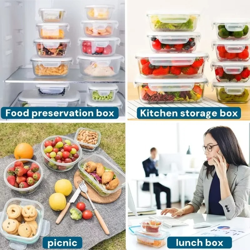 Glass lunch box food storage c - огляд і ціна Meal Prep Oven Safe Containers