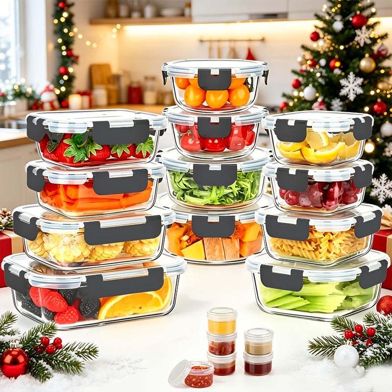 17pcs Glass Food Storage Conta - огляд і ціна Meal Prep Oven Safe Containers