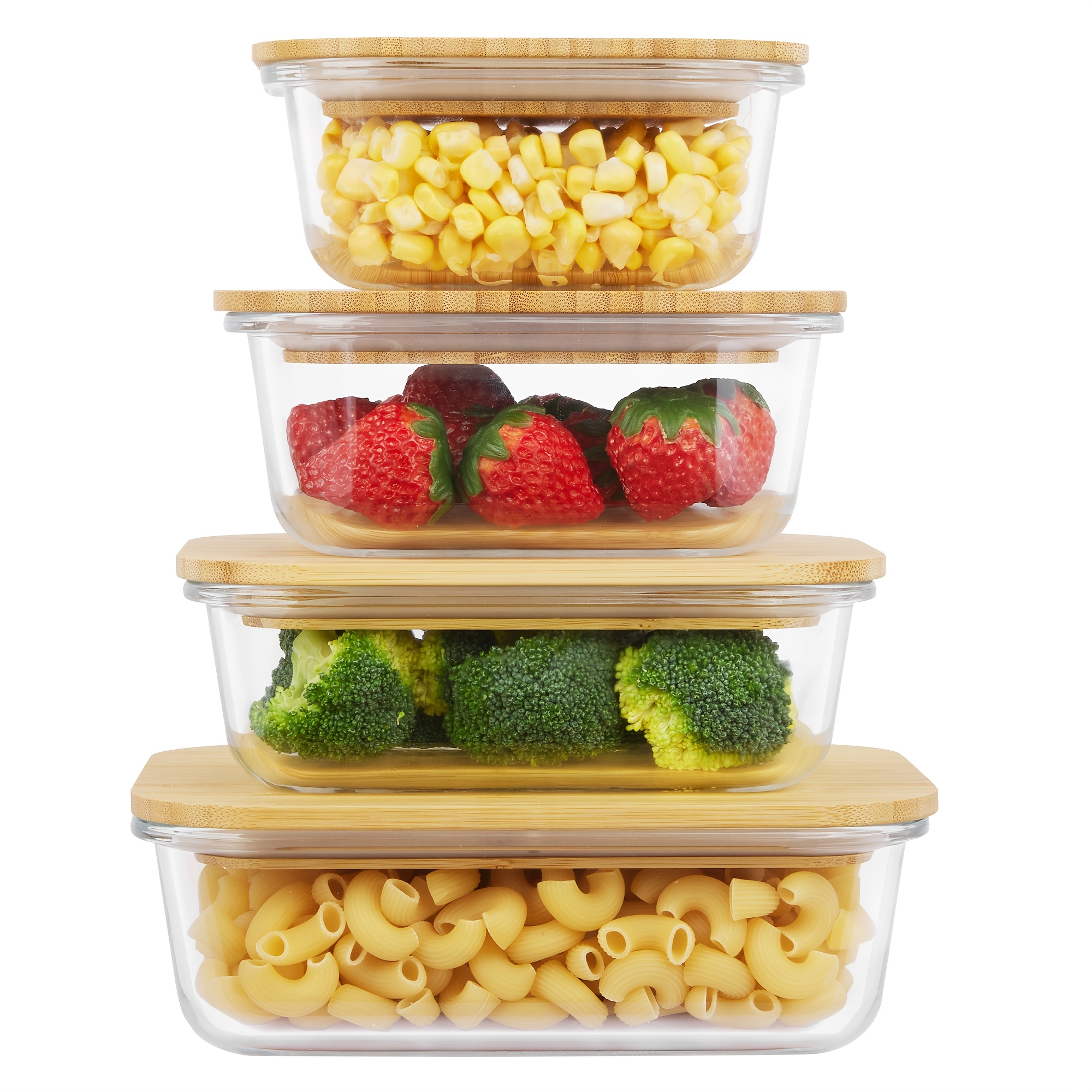 8pcs(4pcs Containers And 4pcs  - огляд і ціна Meal Prep Oven Safe Containers