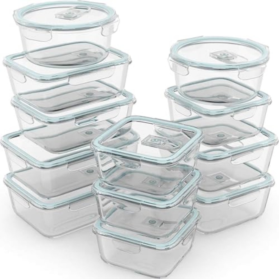 24 Pc Airtight Glass Food Stor - огляд і ціна Meal Prep Oven Safe Containers