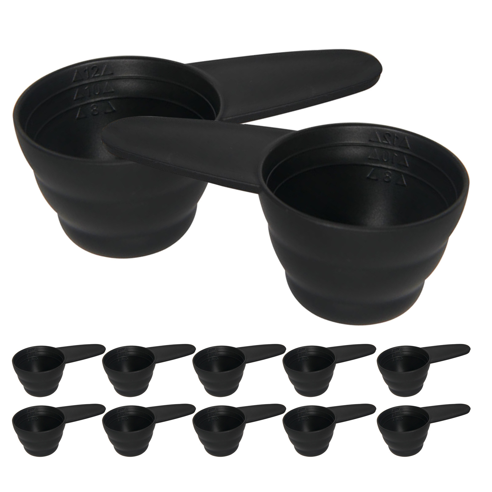 12Pcs Black Plastic Measuring  - огляд і ціна Meal Prep Protein