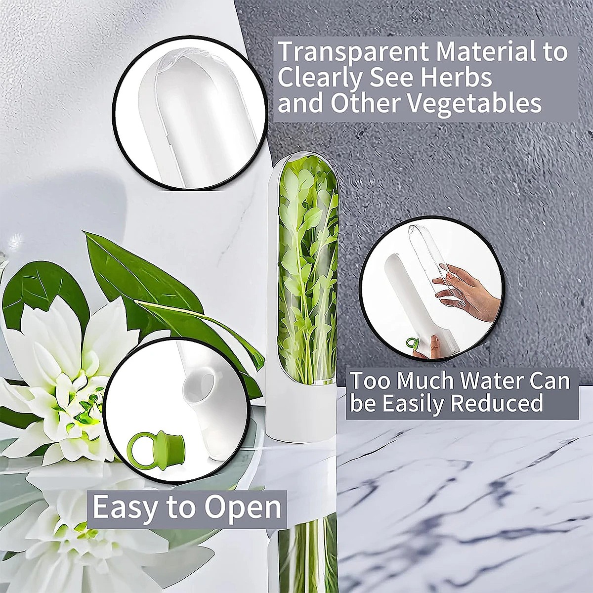 1/2/3PCS Herb Saver Storage Co - огляд і ціна Herb Keeper Bottle