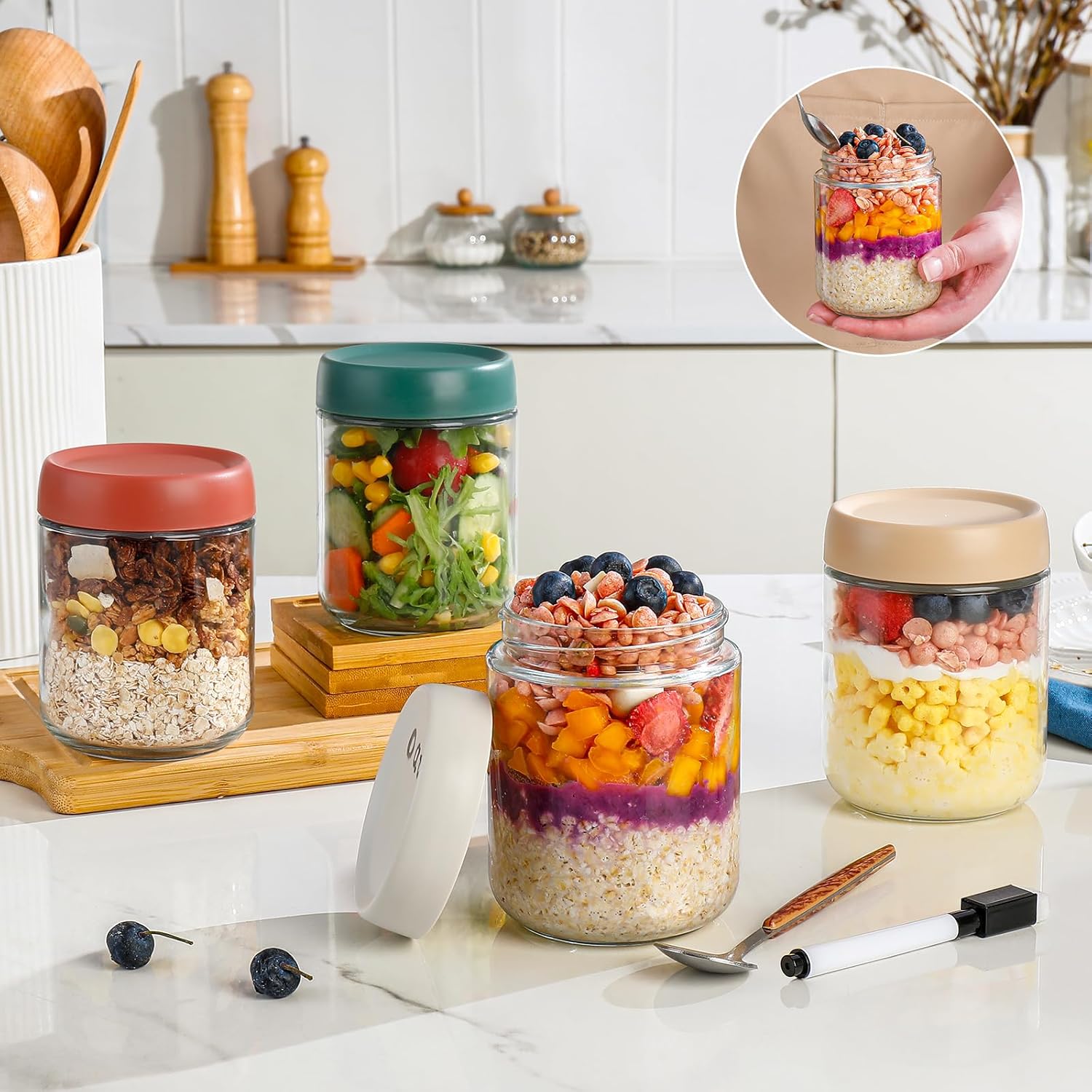 Glass Overnight Oats Container - огляд і ціна Meal Prep Yogurt