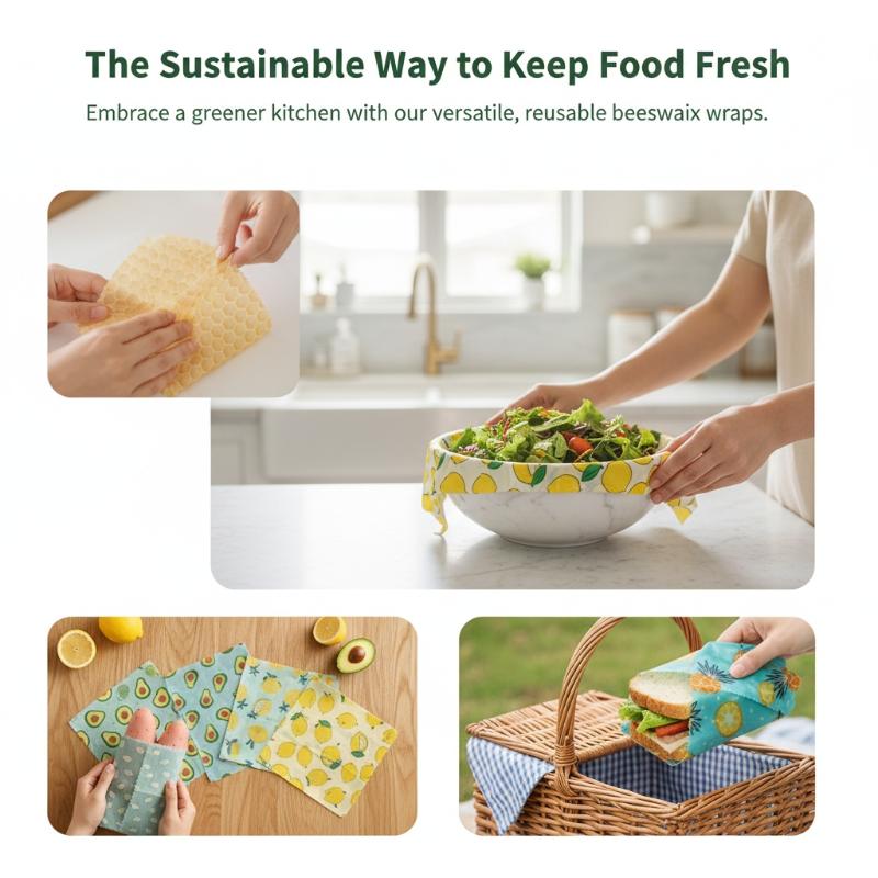 Beeswax Food Wrap 3sheets Reus - огляд і ціна Meal Prep Wraps