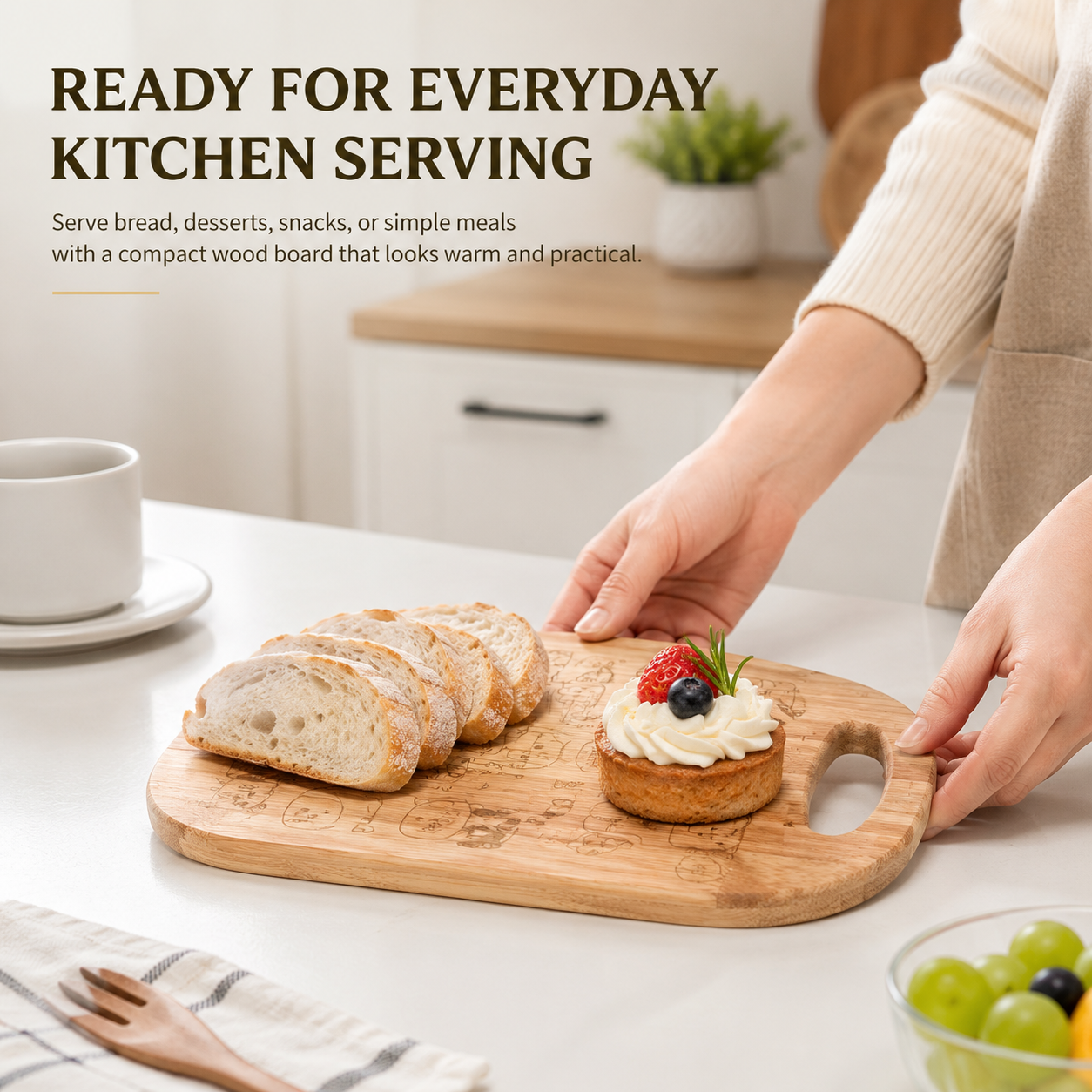 Reusable Wooden Bread Board Cu - огляд і ціна Meal Prep Veggie