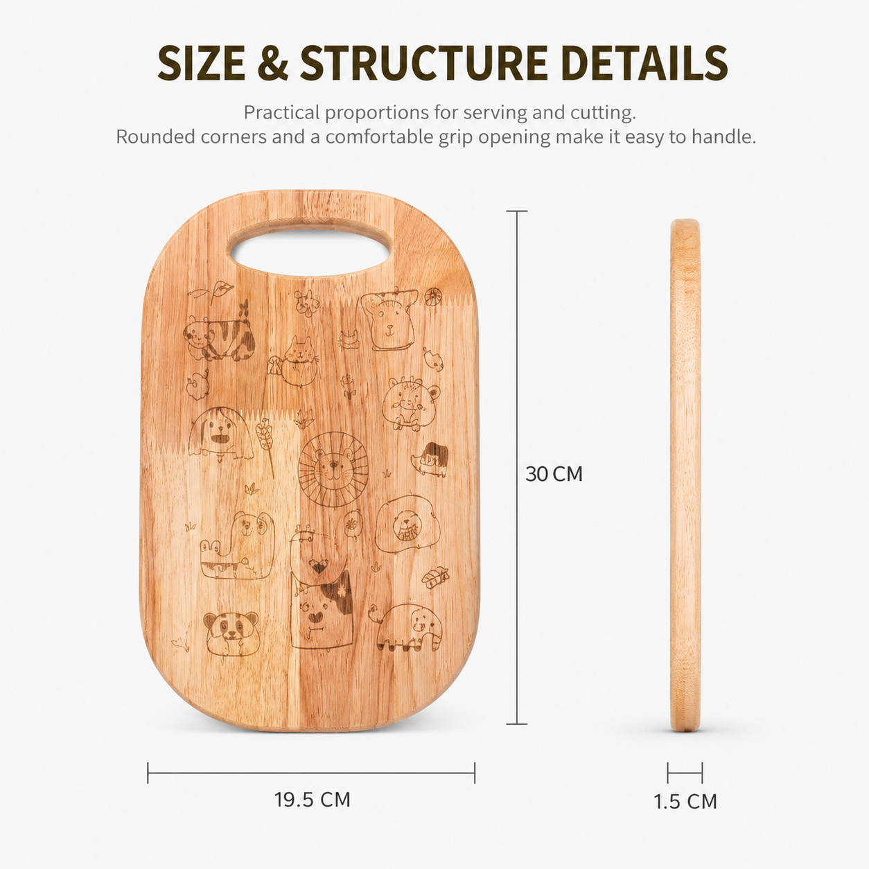 Reusable Wooden Bread Board Cu - огляд і ціна Meal Prep Veggie