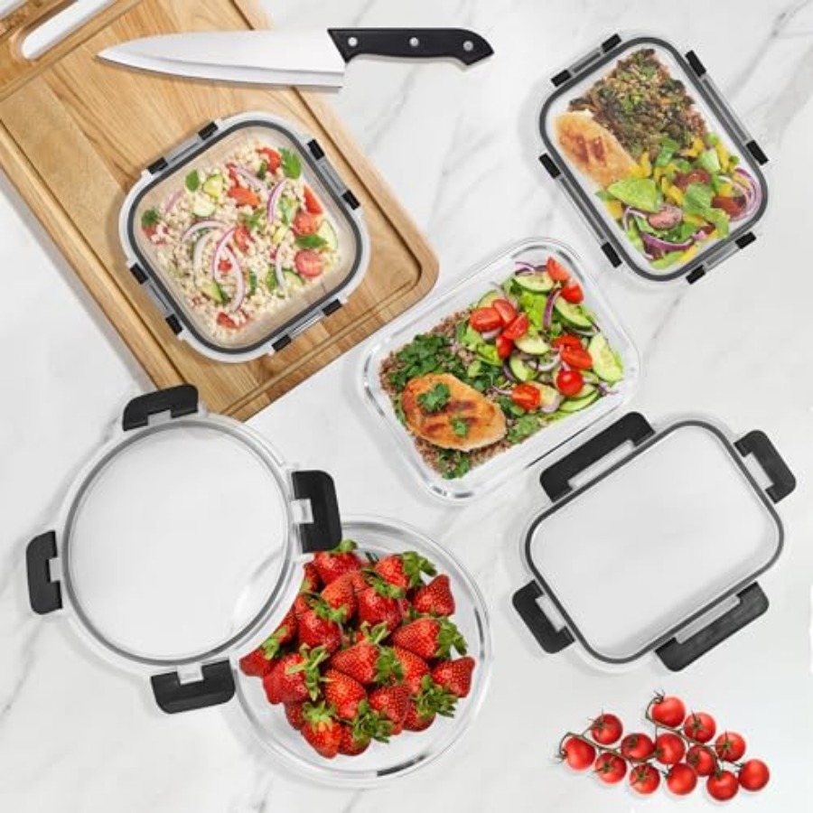 16pc Glass Meal Prep Container - огляд і ціна Meal Prep Oven Safe Containers