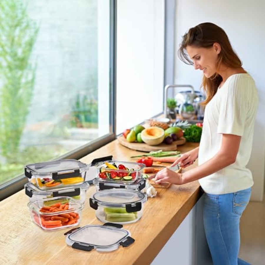 16pc Glass Meal Prep Container - огляд і ціна Meal Prep Oven Safe Containers