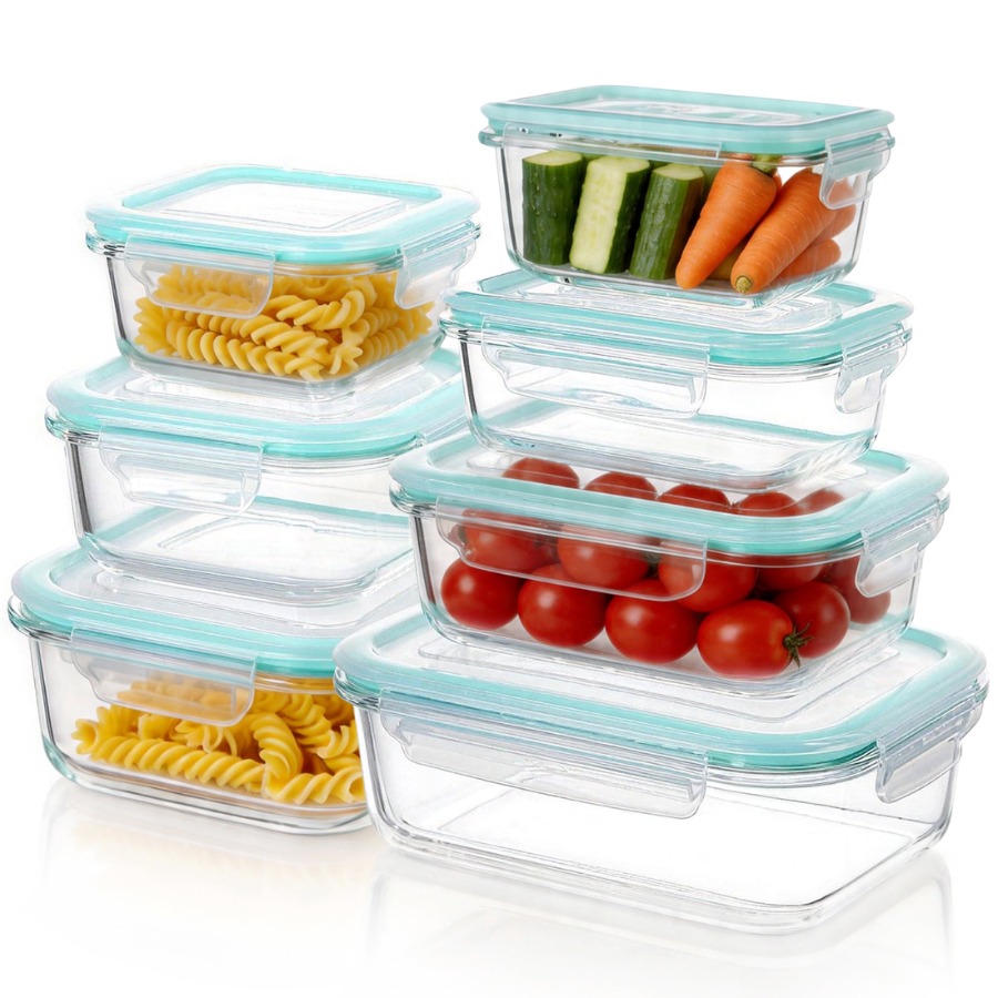 7 Pack Glass Food Storage Cont - огляд і ціна Meal Prep Oven Safe Containers