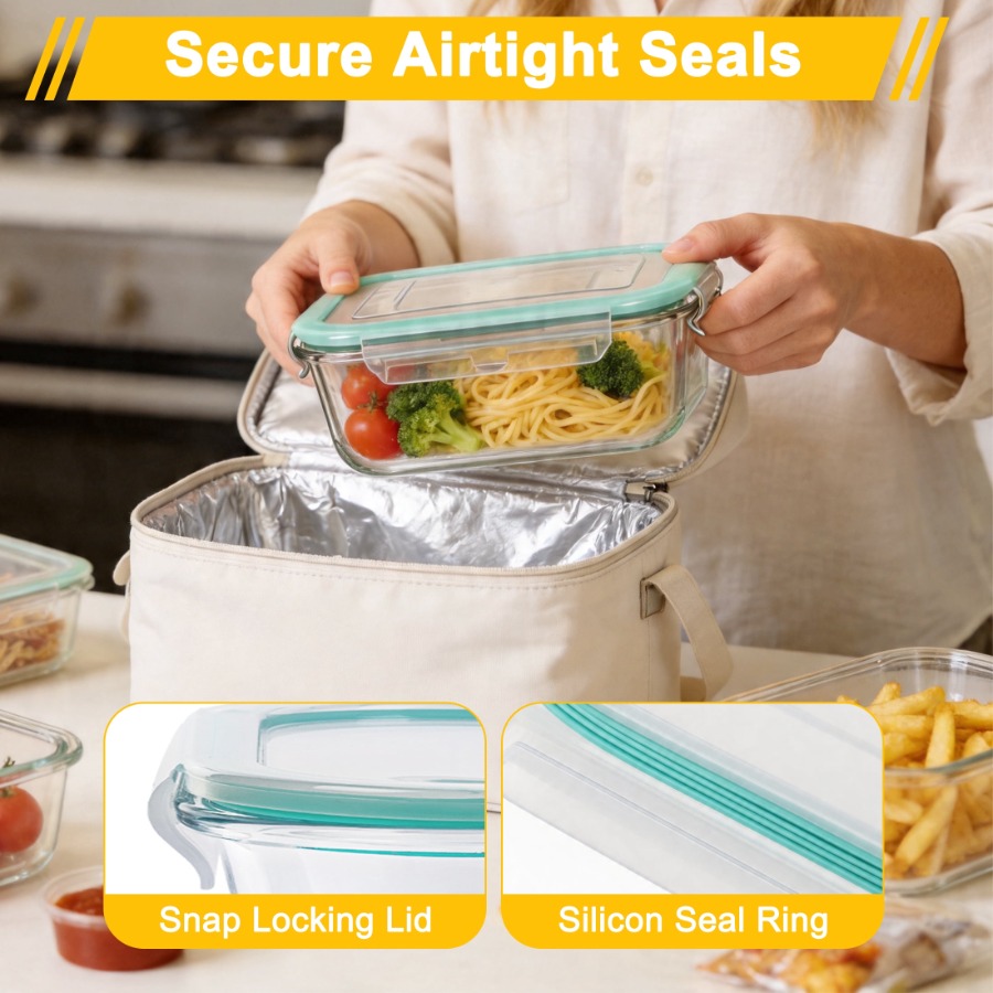 7 Pack Glass Food Storage Cont - огляд і ціна Meal Prep Oven Safe Containers