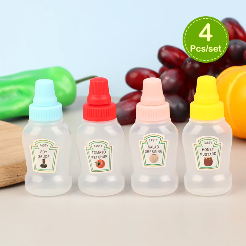 4Pcs/set Mini Sauce Bottle Ket - огляд і ціна Herb Keeper Bottle