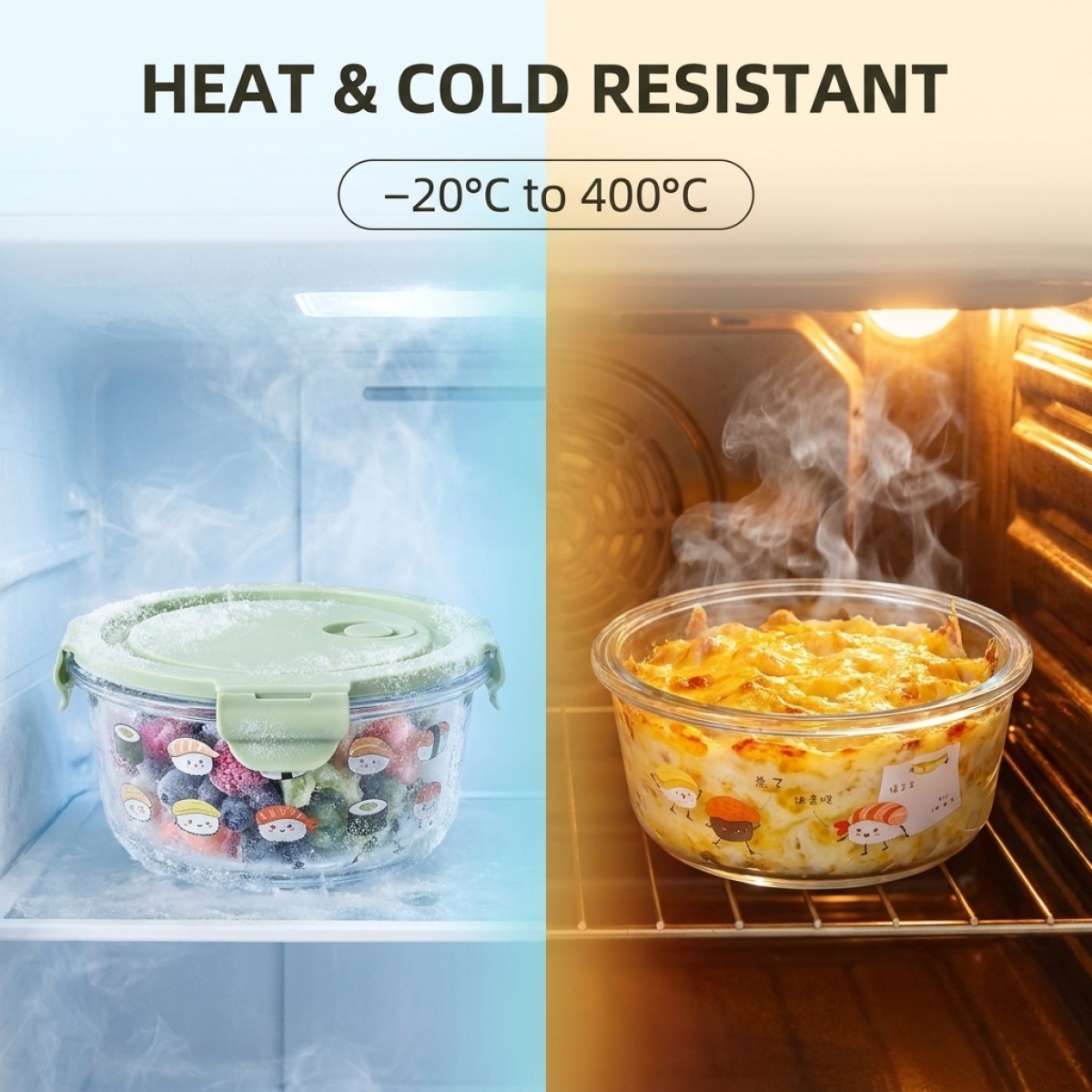 Leakproof Matcha Green Glass L - огляд і ціна Meal Prep Oven Safe Containers