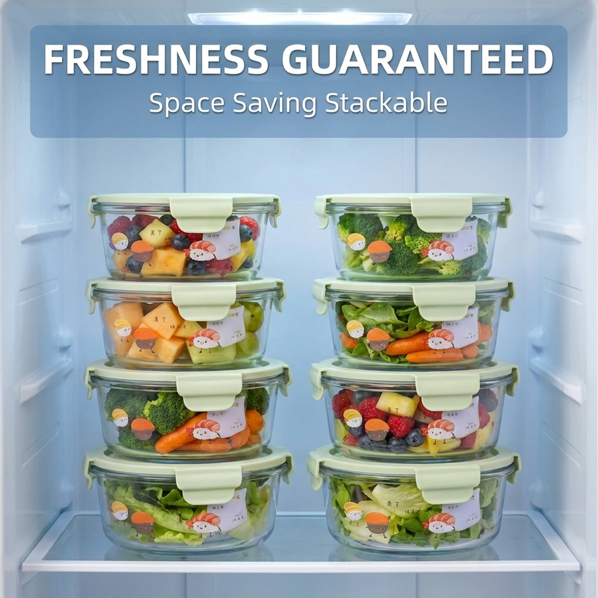 Leakproof Matcha Green Glass L - огляд і ціна Meal Prep Oven Safe Containers