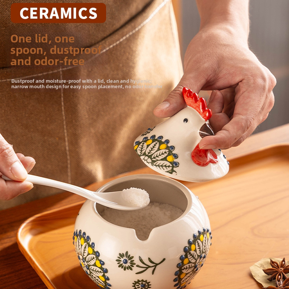 Cute Chicken Seasoning Jar Wit - огляд і ціна Herb Keeper Bottle