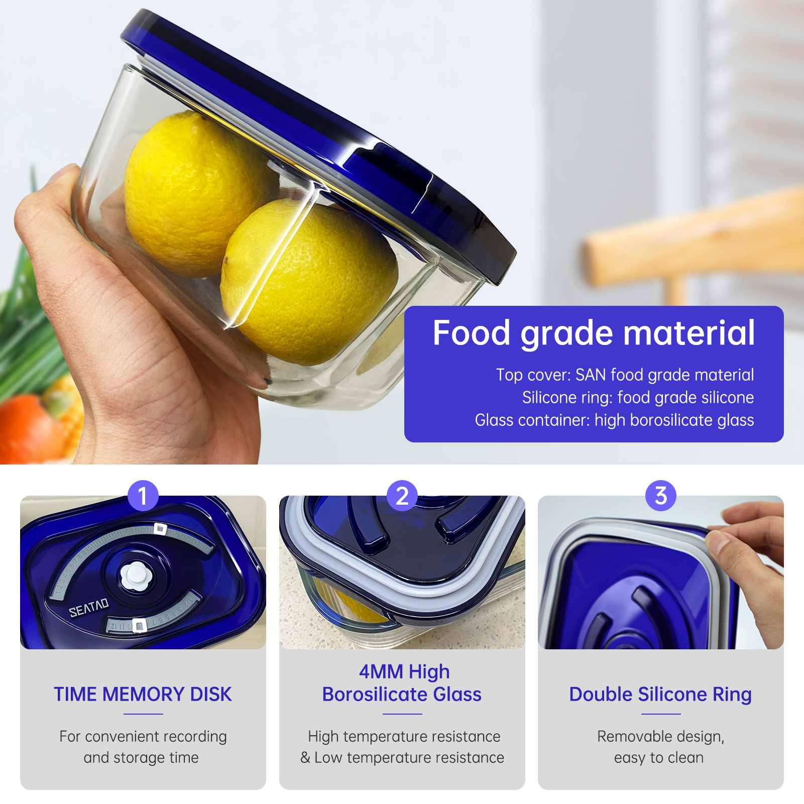 SEATAO Glass Food Storage Cont - огляд і ціна Meal Prep Ideas