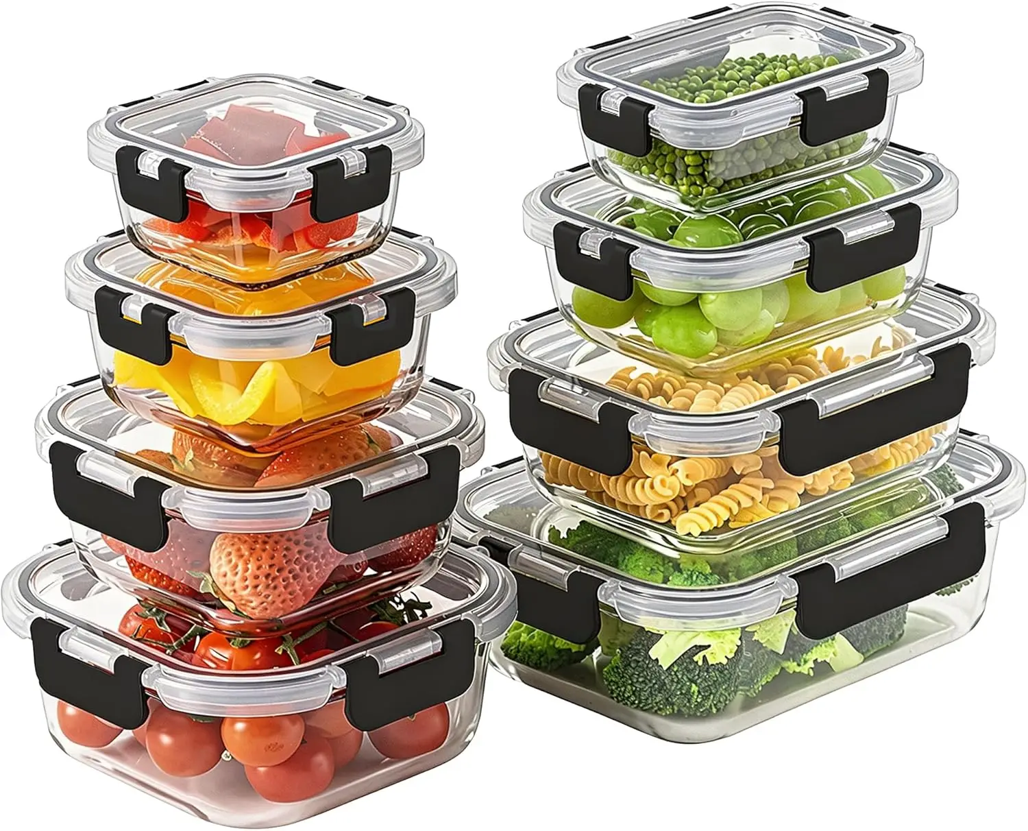 8 Pack Borosilicate Glass Food - огляд і ціна Meal Prep Oven Safe Containers