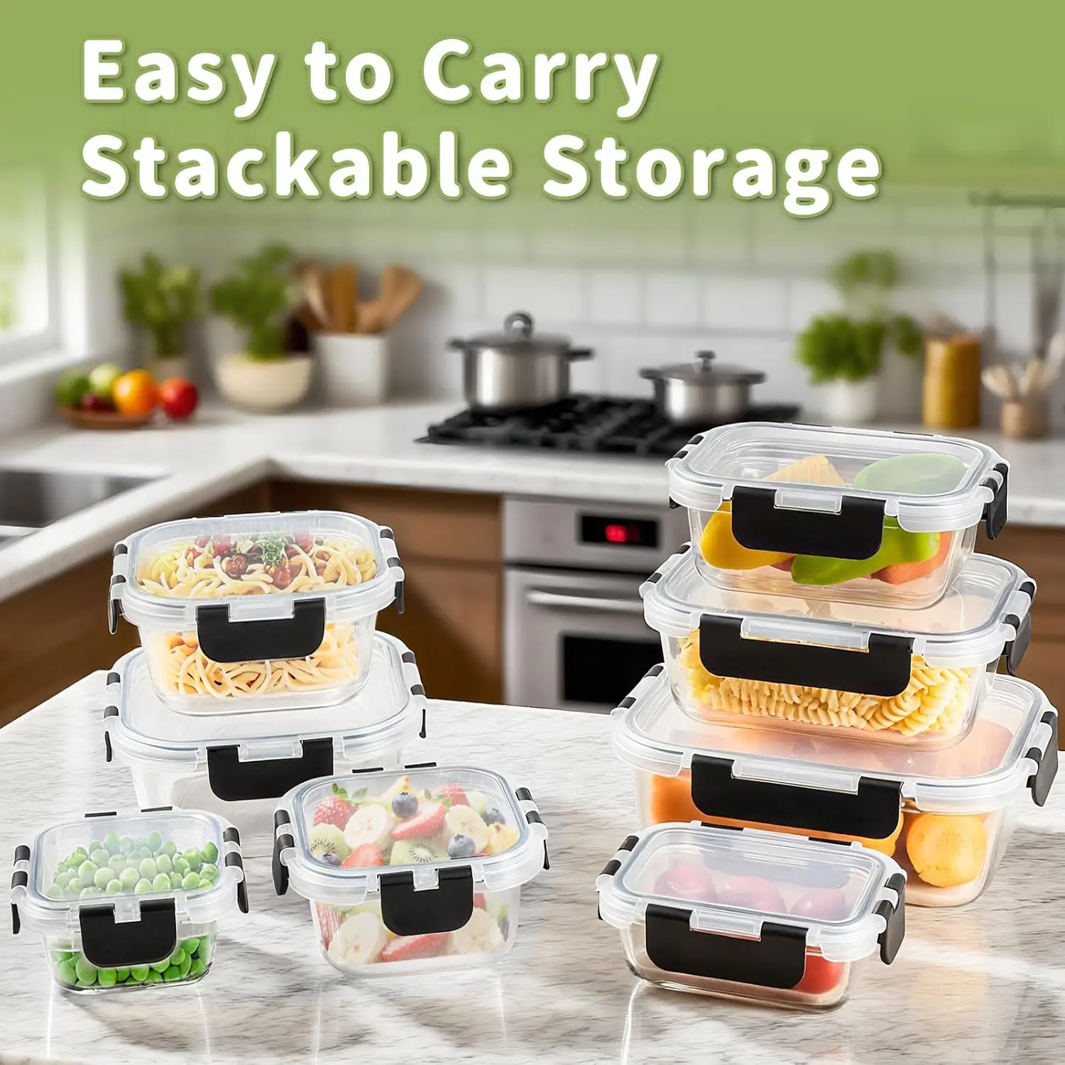8 Pack Borosilicate Glass Food - огляд і ціна Meal Prep Oven Safe Containers