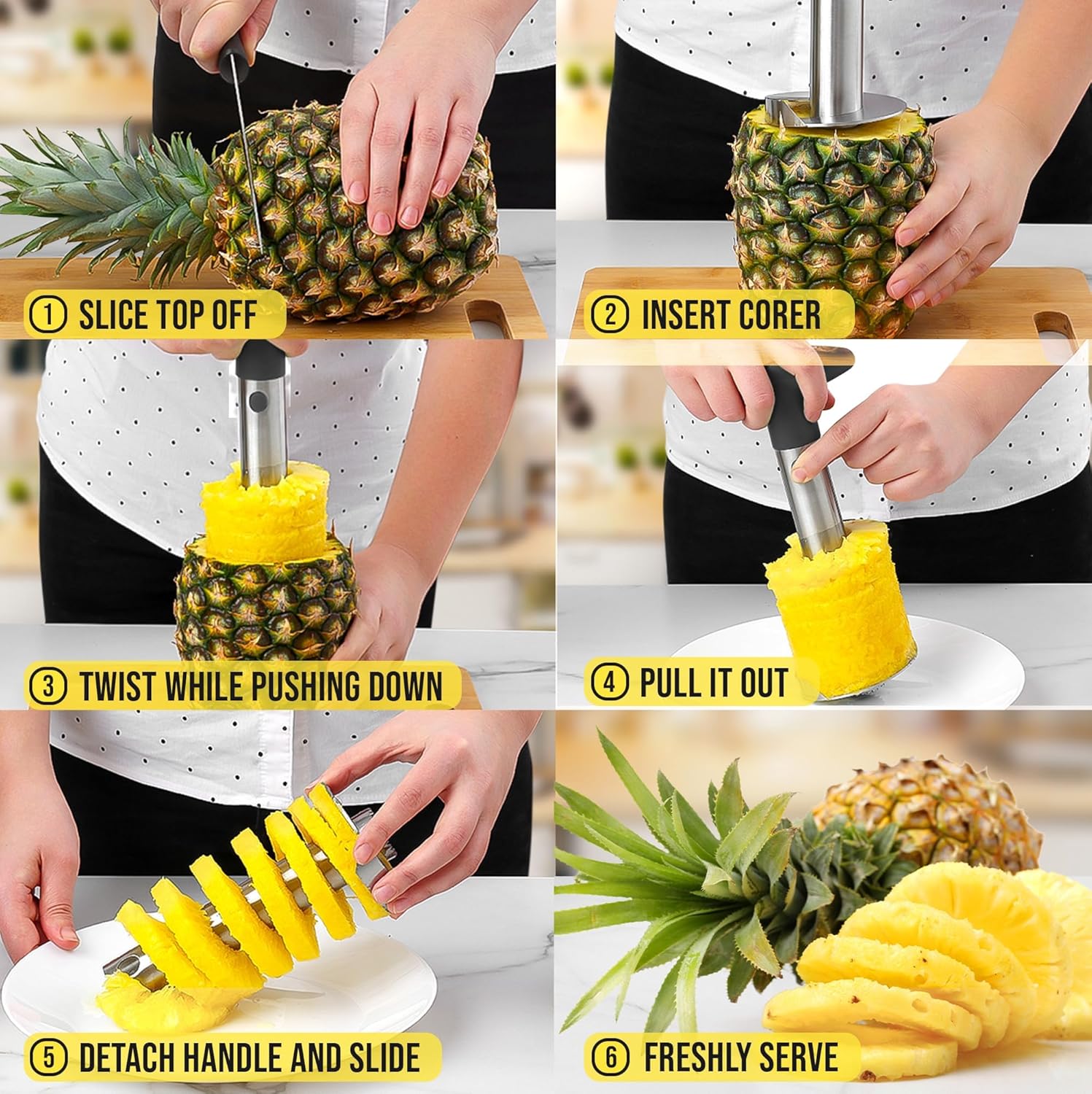 Stainless Steel Pineapple Core - огляд і ціна Pineapple Corer Slicer